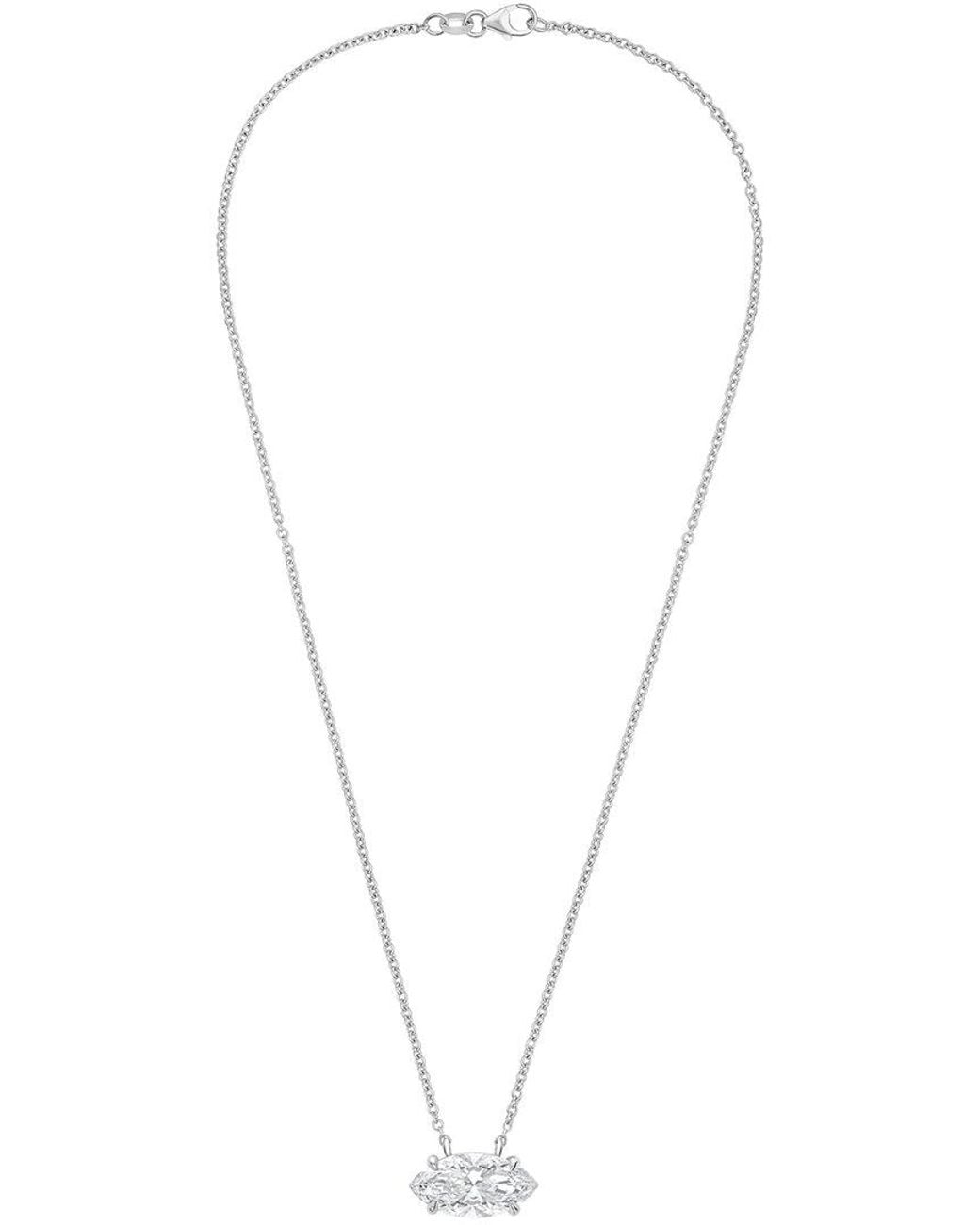 Diana M White 14K 5.00 Ct. Tw. Lab-Grown Diamond Solitaire Pendant