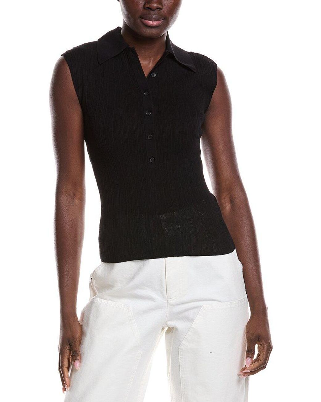 A.L.C. Black Ollie Top