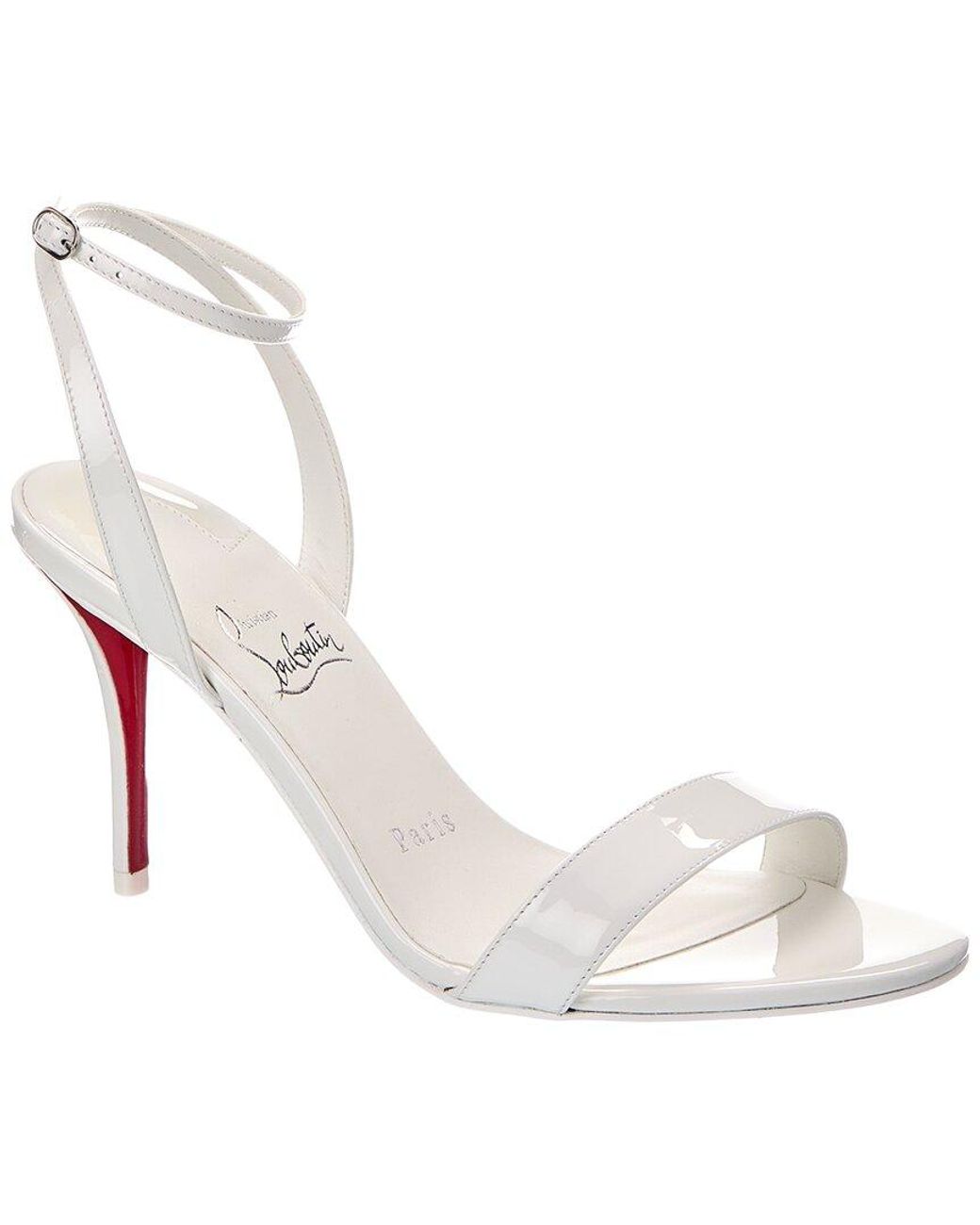 Christian Louboutin White Miss Z 80 Patent Sandal