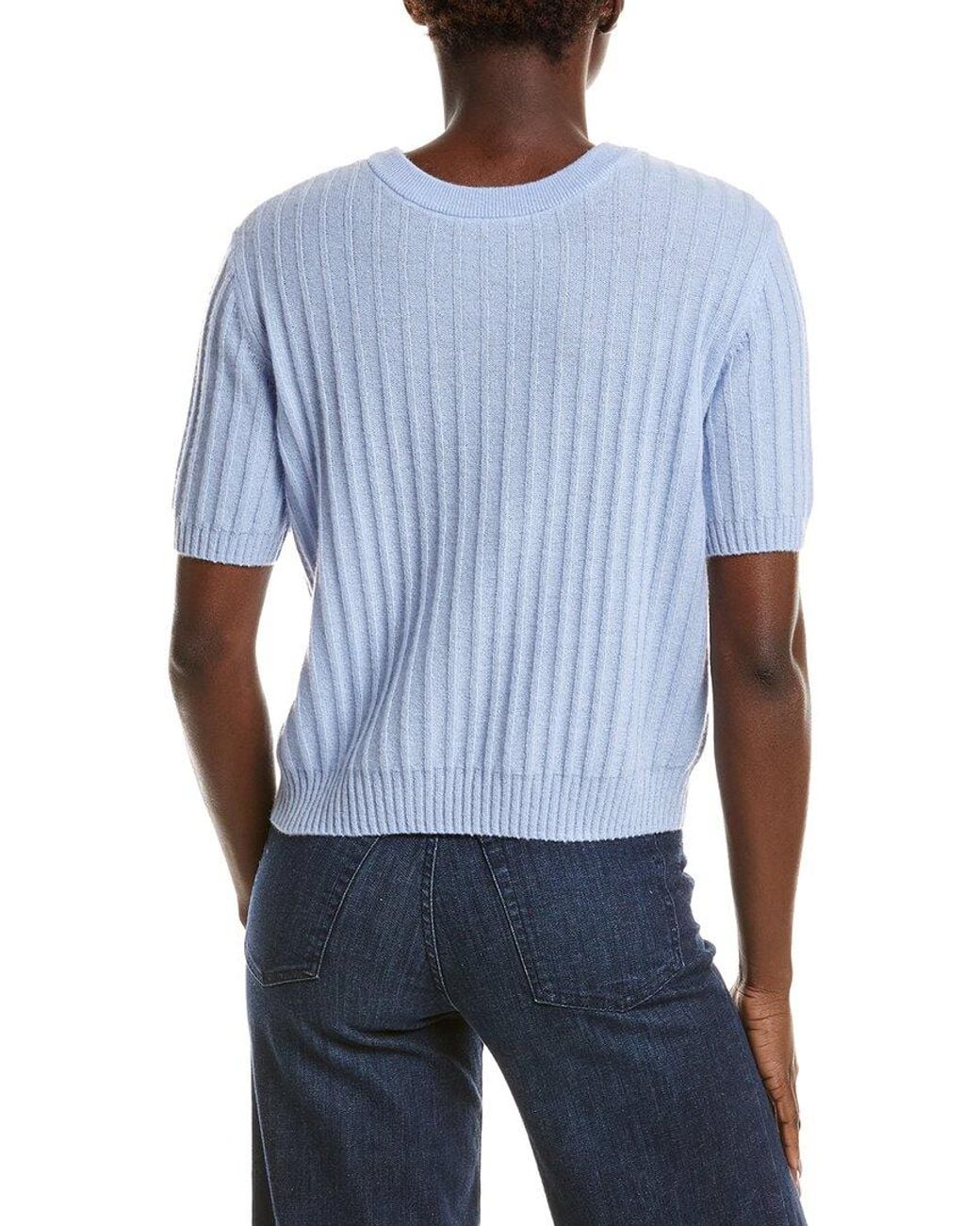 NAADAM Blue Coastal 100% Cashmere Reversible Henley Sweater