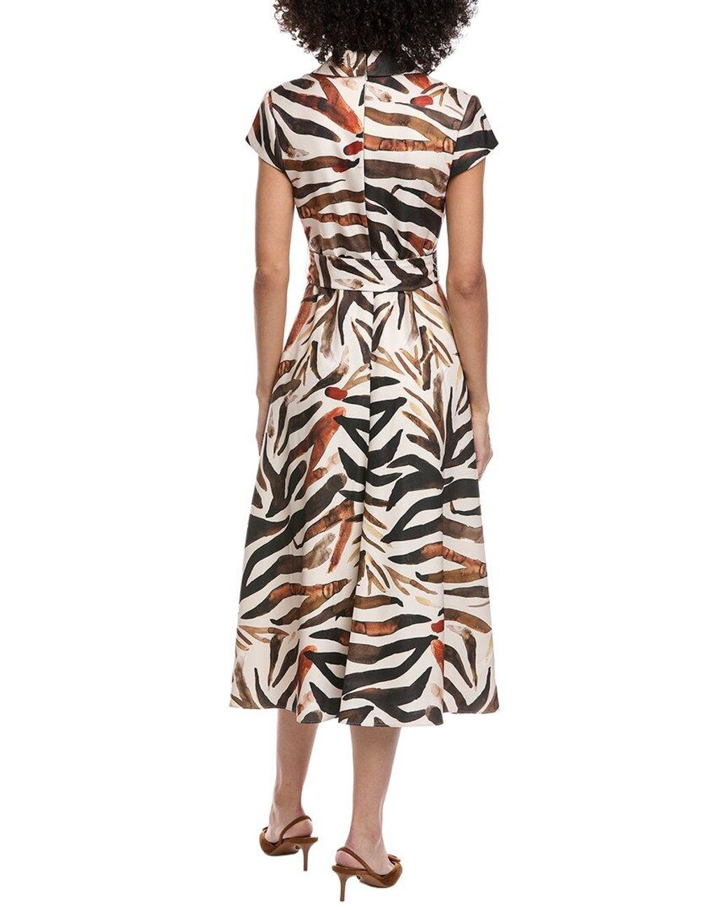 Badgley Mischka Natural Fit & Flare Midi Dress
