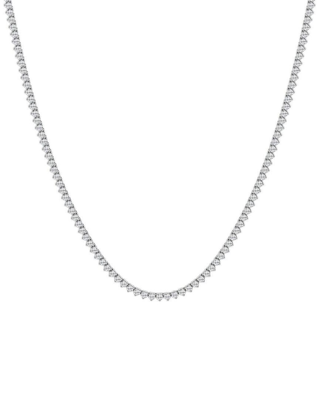 Lab Grown Diamonds Metallic 14K 5.00 Ct. Tw. Lab-Grown Diamond Tennis Necklace