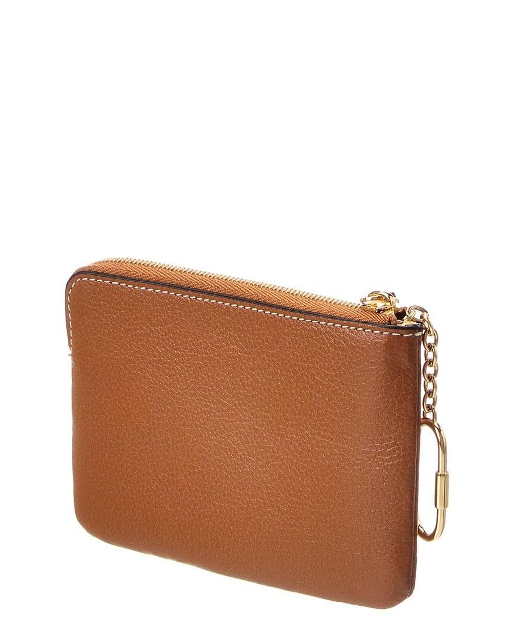 Céline Brown Triomphe Leather Coin Purse