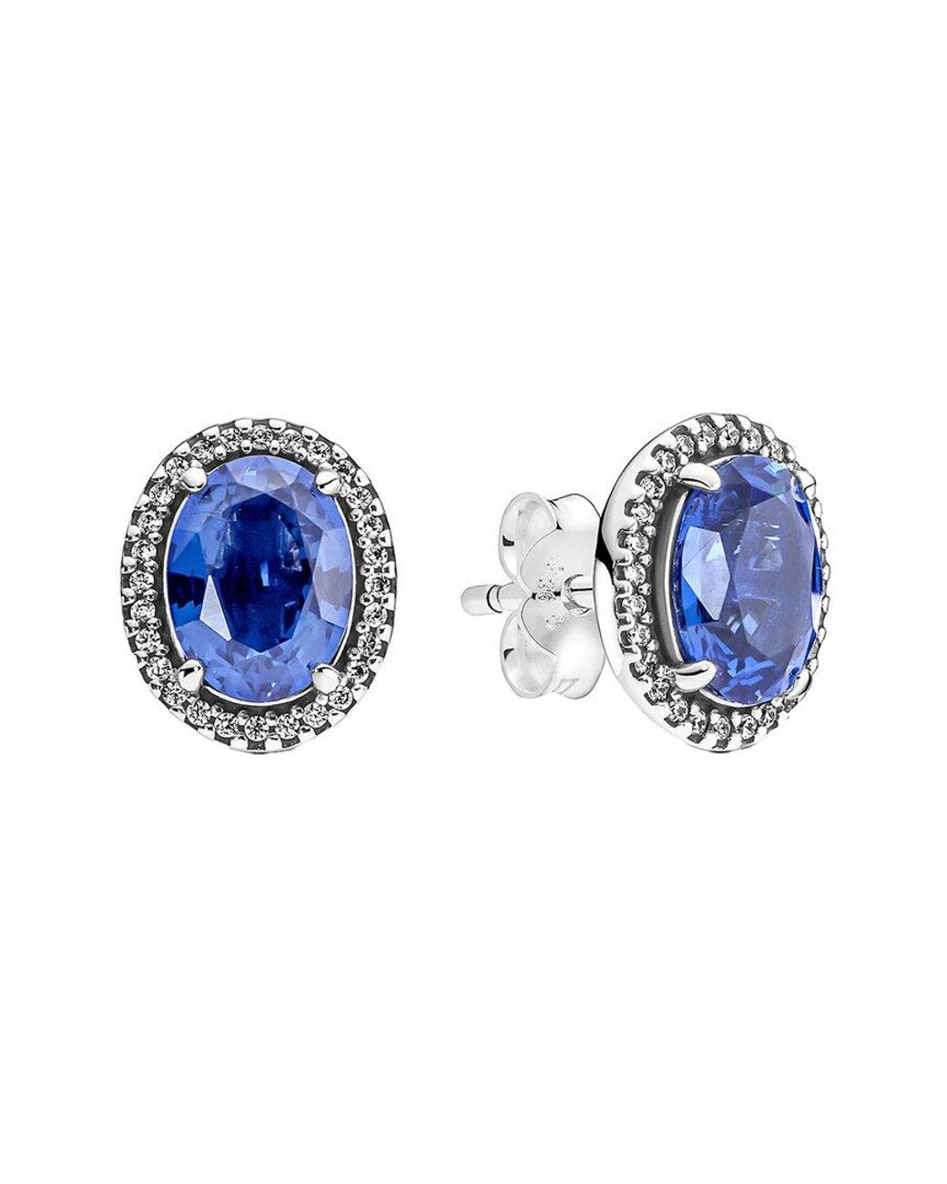 Pandora Blue Timeless Cz Stud Earrings