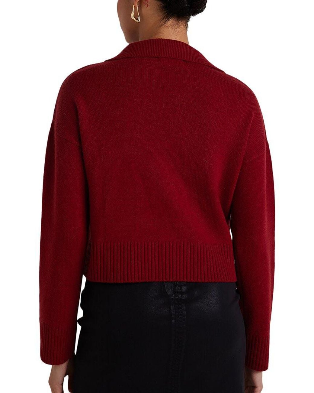 Bella Dahl Red Wool & Cashmere-Blend Sweater