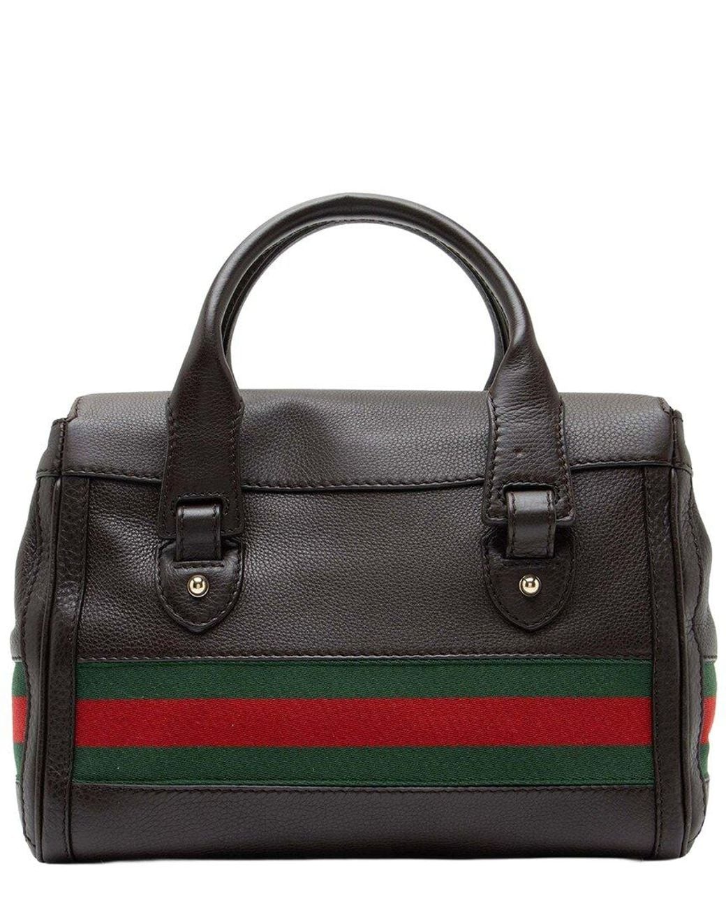 Gucci Black Heritage Web Buckle Boston Bag (authentic Pre-loved)