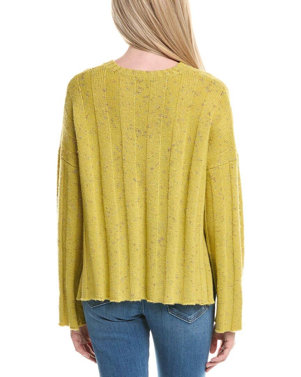 Autumn Cashmere Yellow Ribbed Wool-Blend Sweater