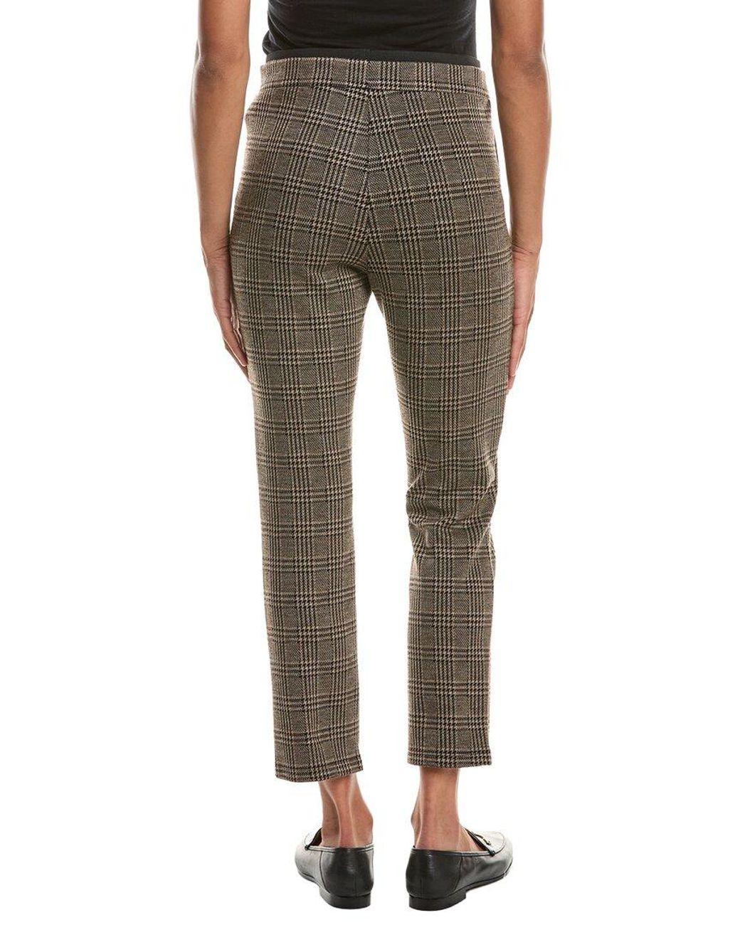 Jude Connally Green Tobi Textured Plaid Pant