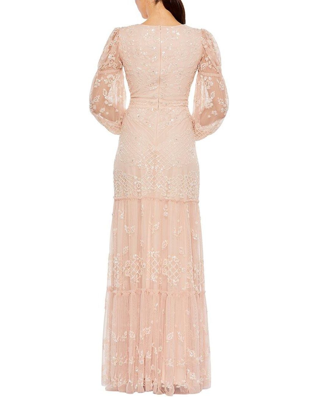Mac Duggal Pink Wrap Gown