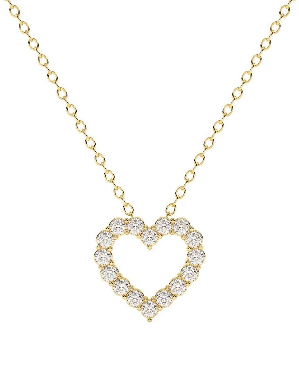 Diamond Select Cuts Metallic 14K 1.00 Ct. Tw. Diamond Pendant Necklace