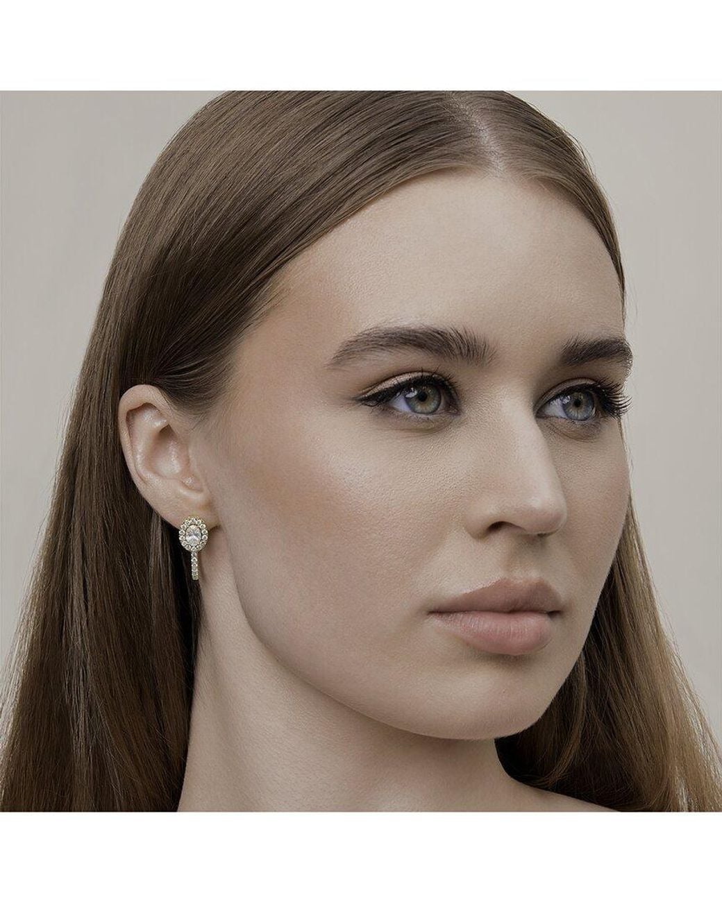 Lab Grown Diamonds Metallic 18K Vermeil 2.72 Ct. Tw. Lab-Grown Diamond Hoop Earrings