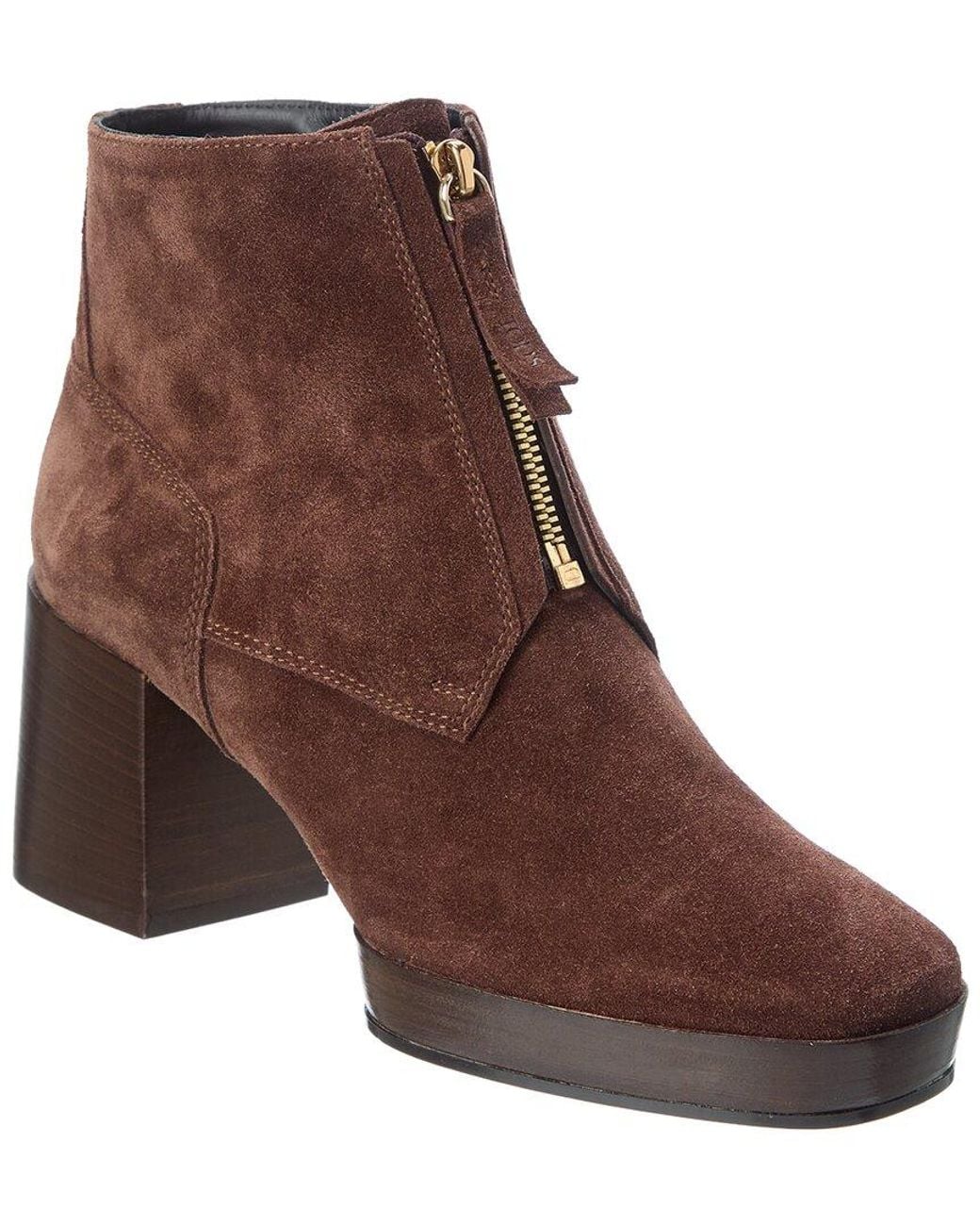 Tod's Brown Suede Platform Boot