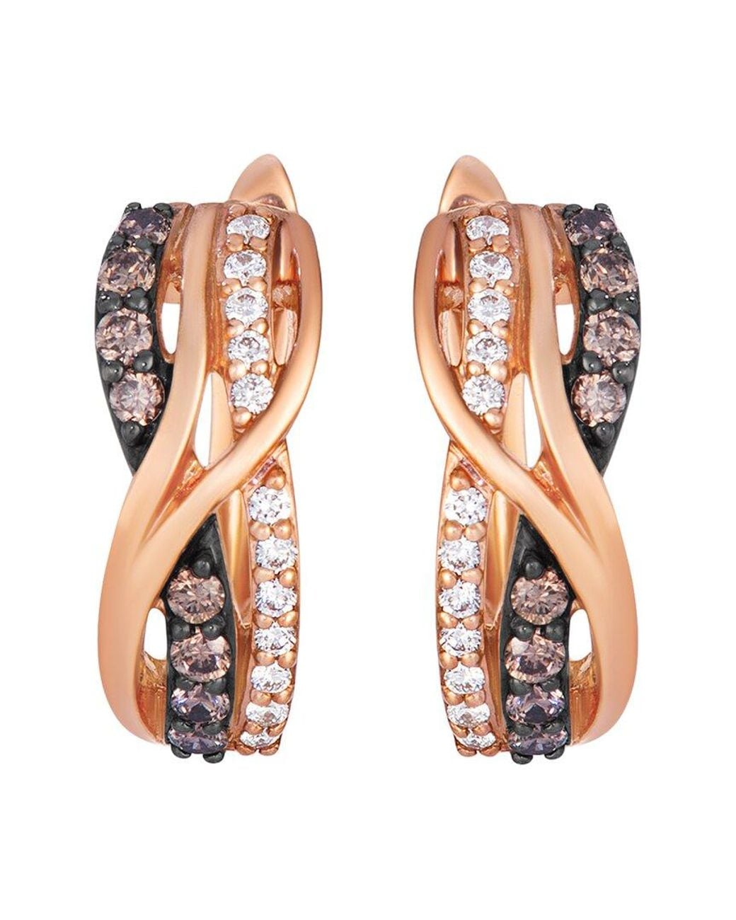 Le Vian White Chocolate Diamonds 14K Rose 0.37 Ct. Tw. Diamond Huggie Earrings