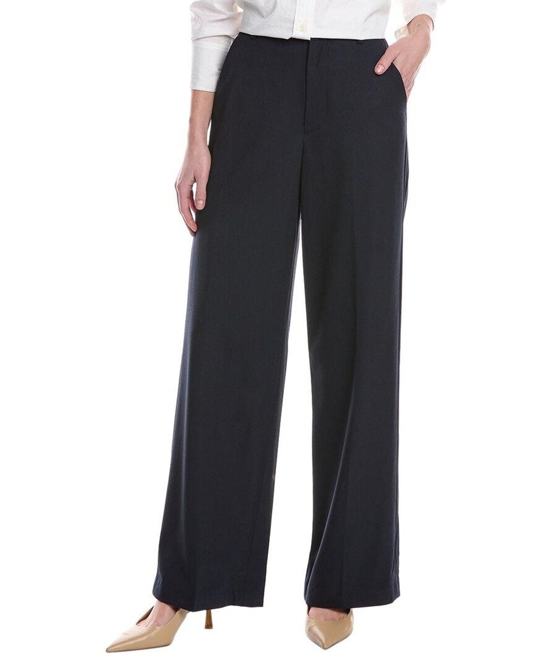 Rag & Bone Blue Andi Dark Wool Trouser Jean
