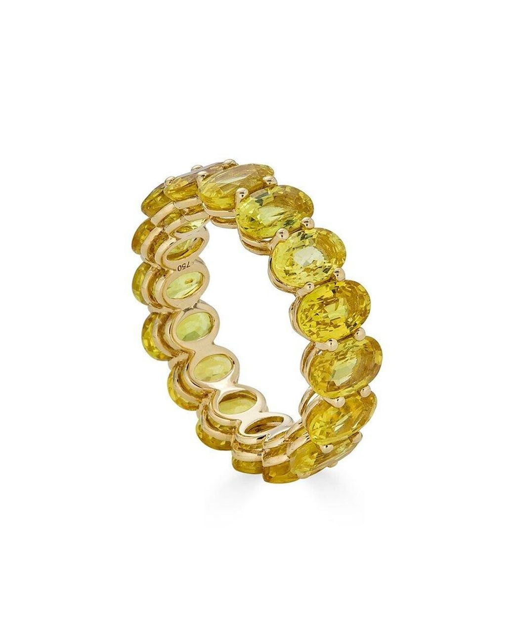 Diana M Metallic Fine Jewelry 18K 9.38 Ct. Tw. Sapphire Eternity Ring