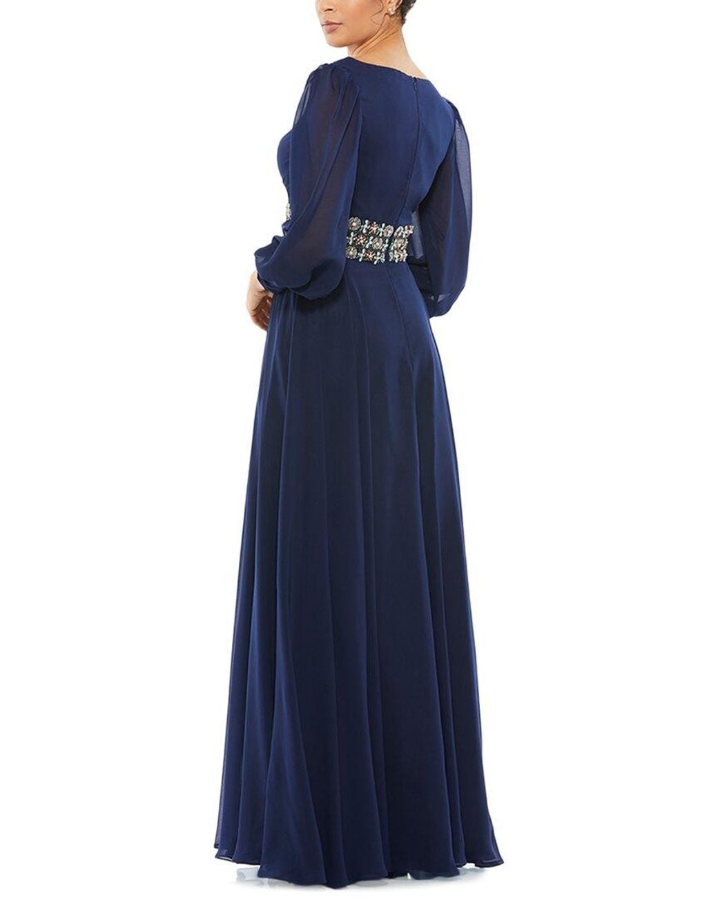 Mac Duggal Blue Bishop Sleeve