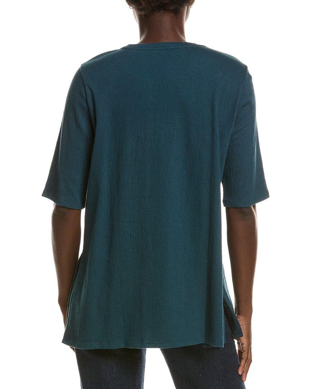 Eileen Fisher Blue Crewneck Tunic