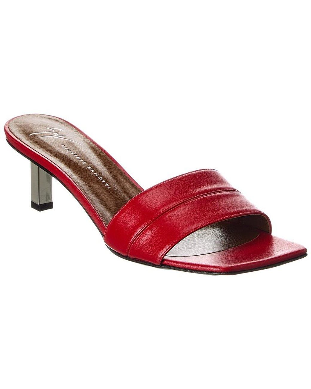Giuseppe Zanotti Red Obelos 50 Leather Sandal