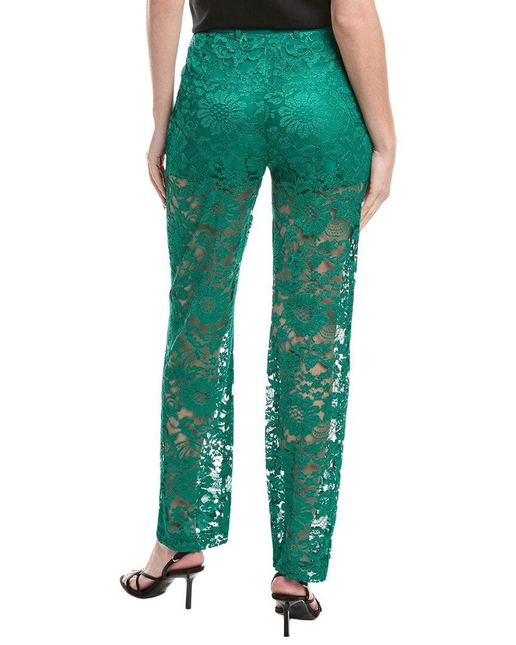 Akris Green Fidelia Silk-Blend Pant