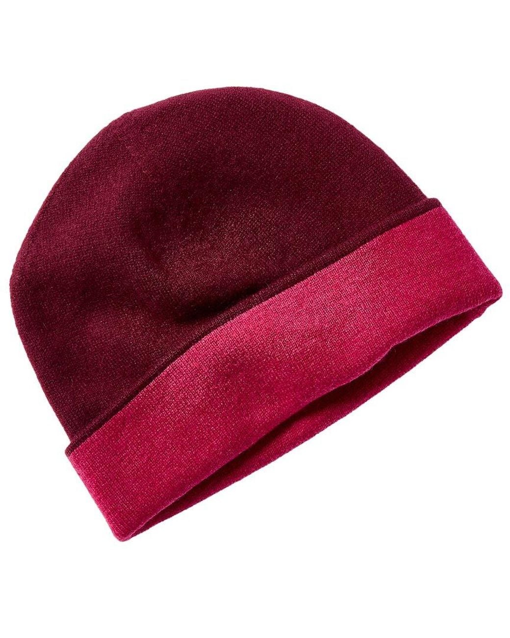 Forte Red Cashmere Reversible Jersey Cashmere Skull Cap