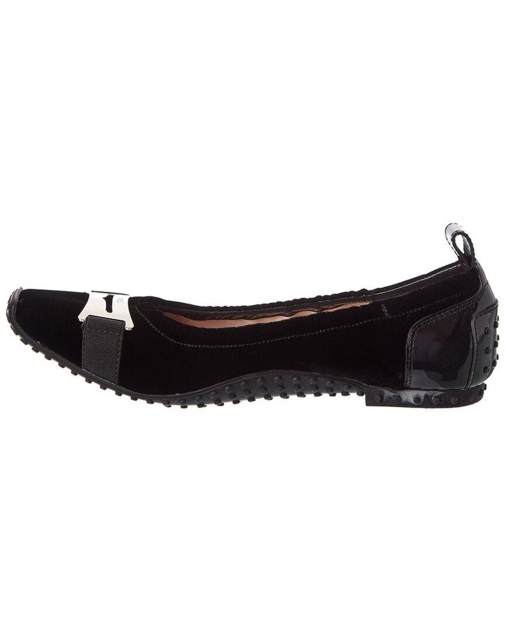 Tod's Black Suede Flat