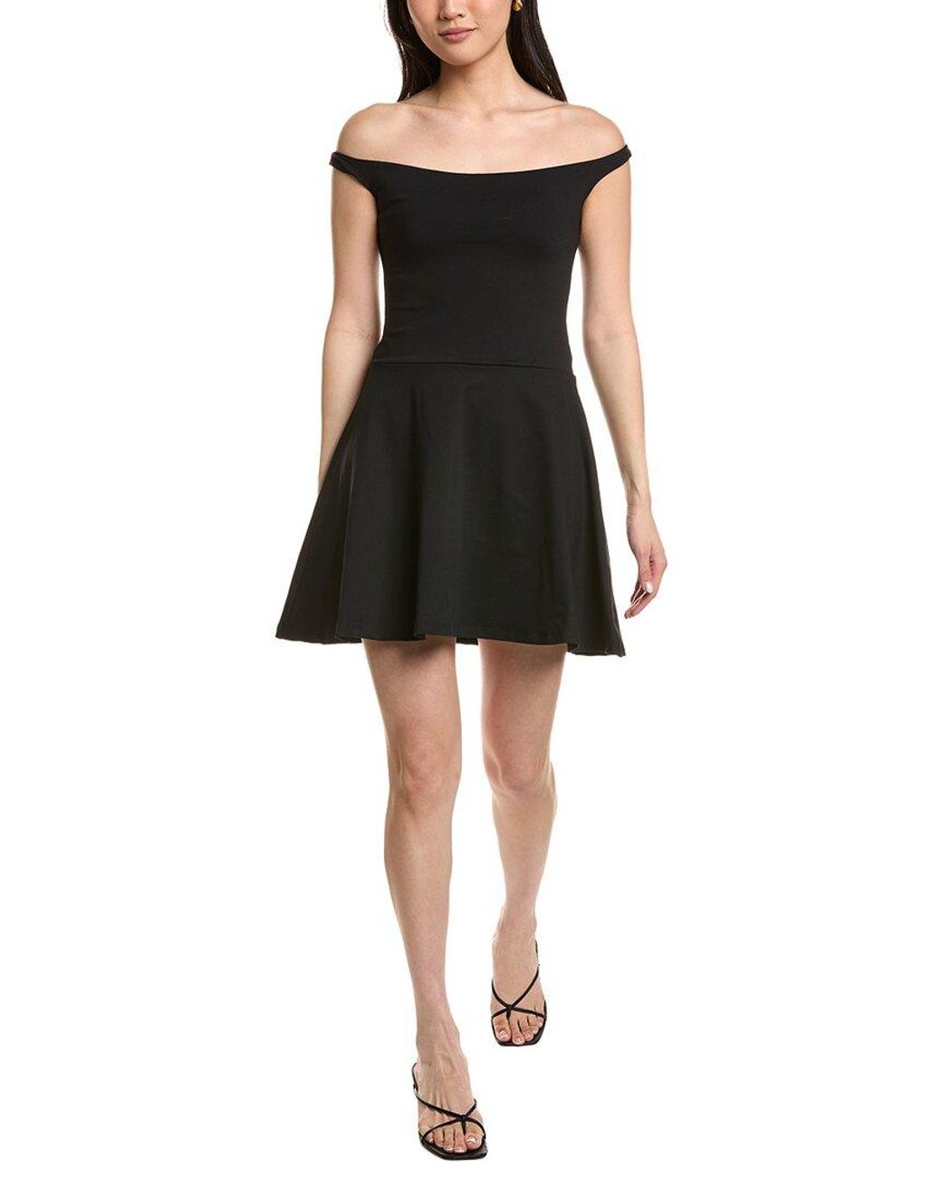 Susana Monaco Black Off Shoulder Dress