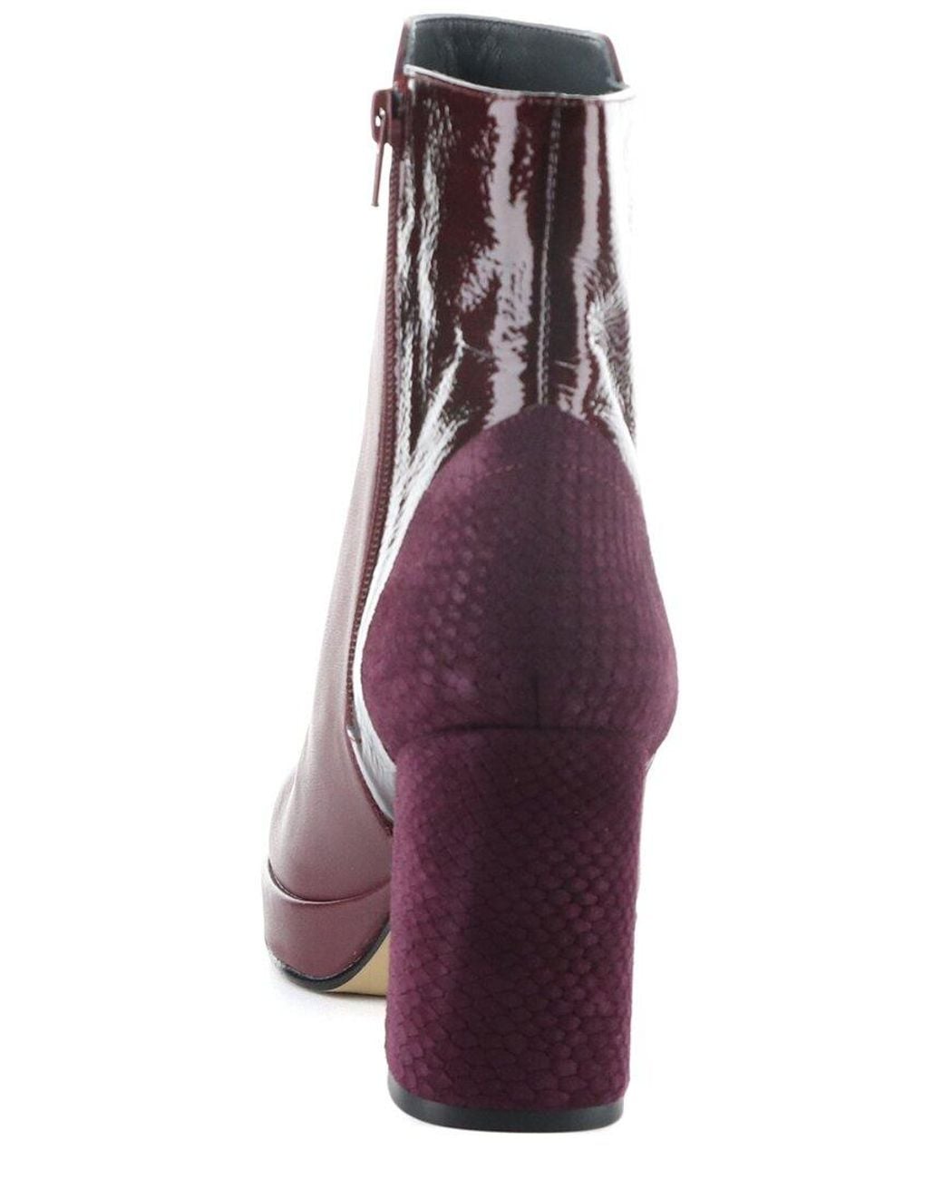 Fly London Purple Efan Leather & Patent Boot