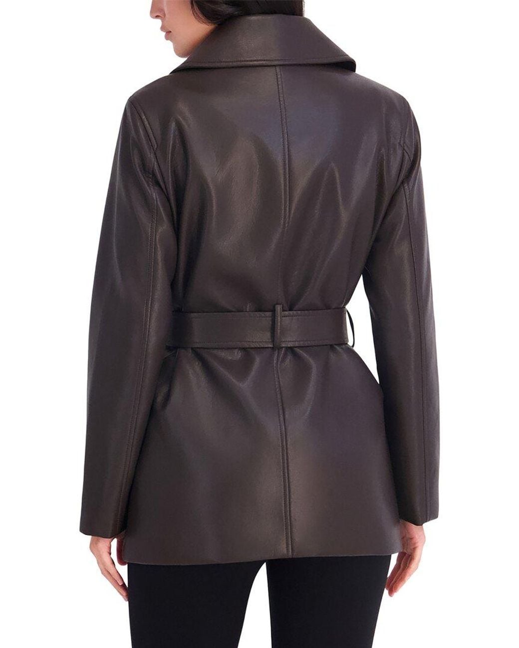 Kenneth Cole Black Faux Leather Jacket