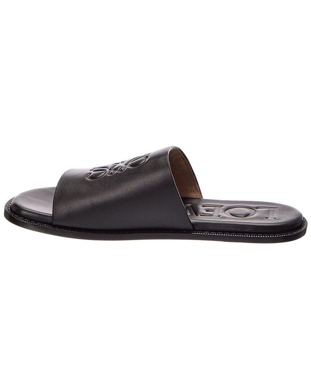 Loewe Brown Flex Anagram Leather Sandal