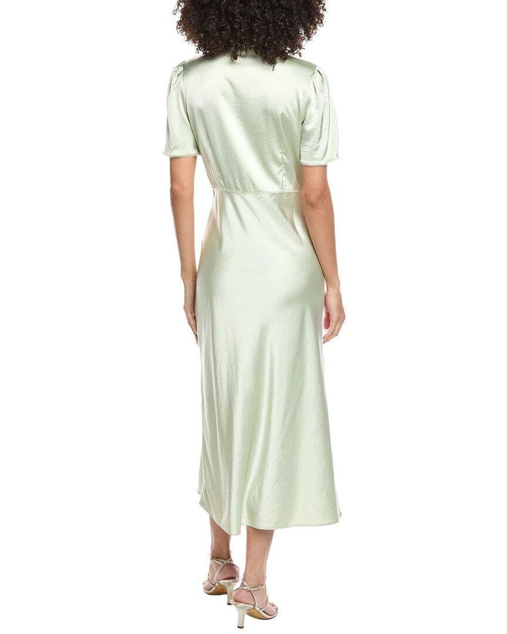 Sandro Green Woven Midi Dress