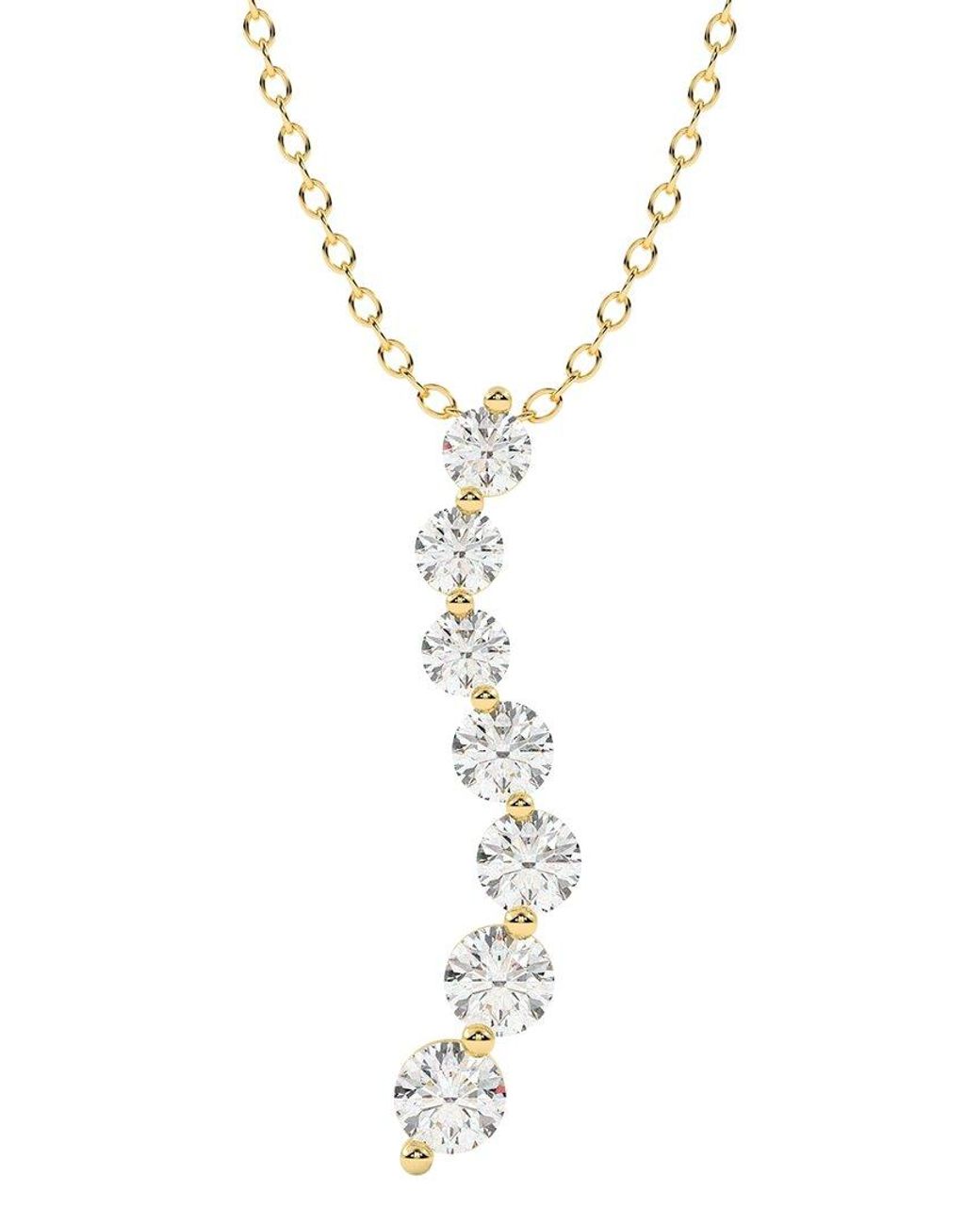 Diamond Select Cuts Metallic 14K 1.00 Ct. Tw. Diamond Pendant Necklace