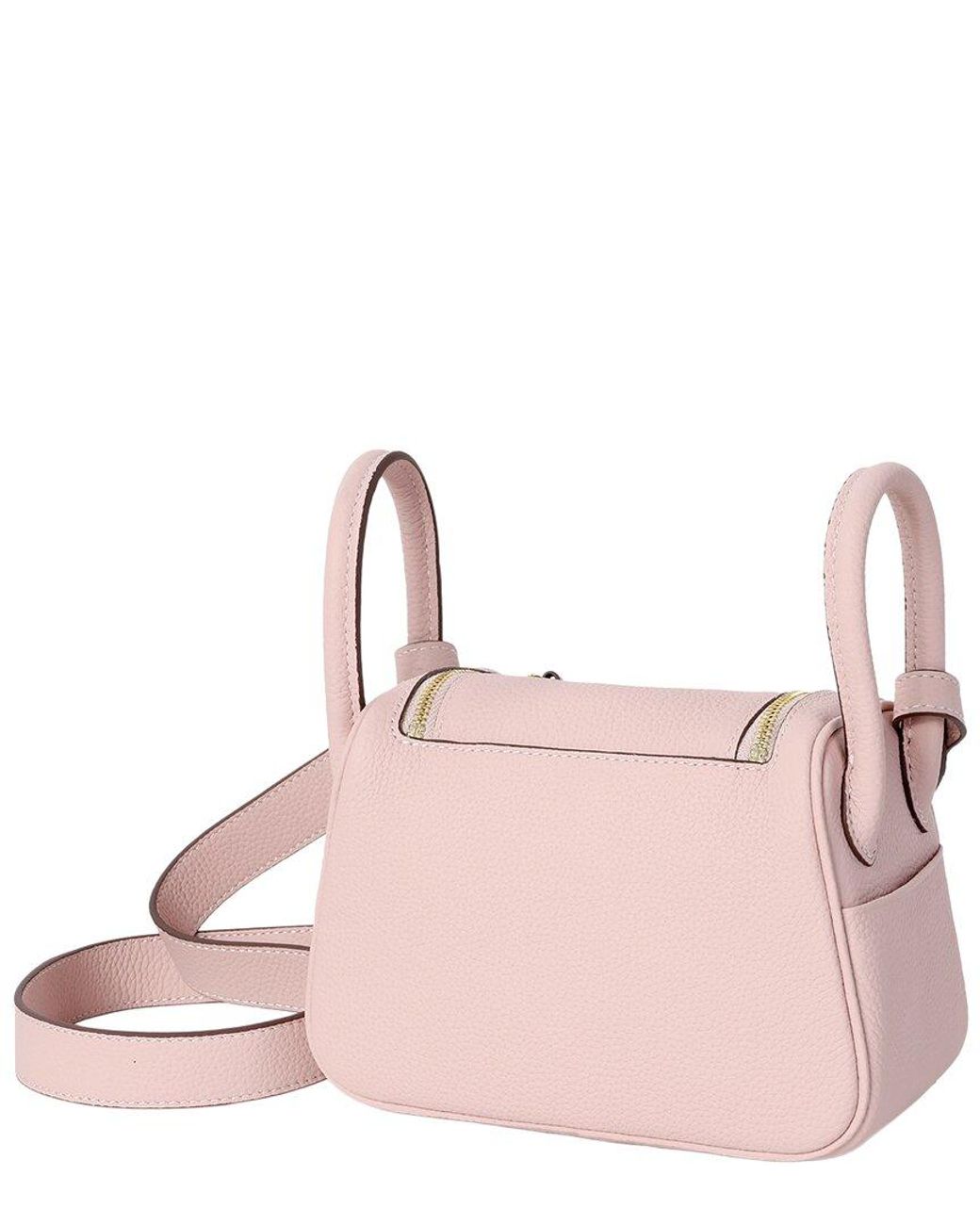Tiffany & Fred Paris Pink Grained Mini Leather Satchel