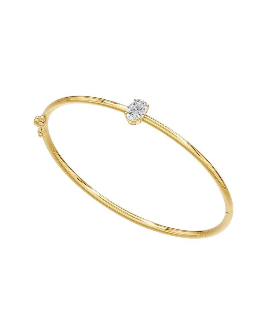 Lab Grown Diamonds Metallic 18K Over 1.00 Ct. Tw. Lab-Grown Diamond Bracelet