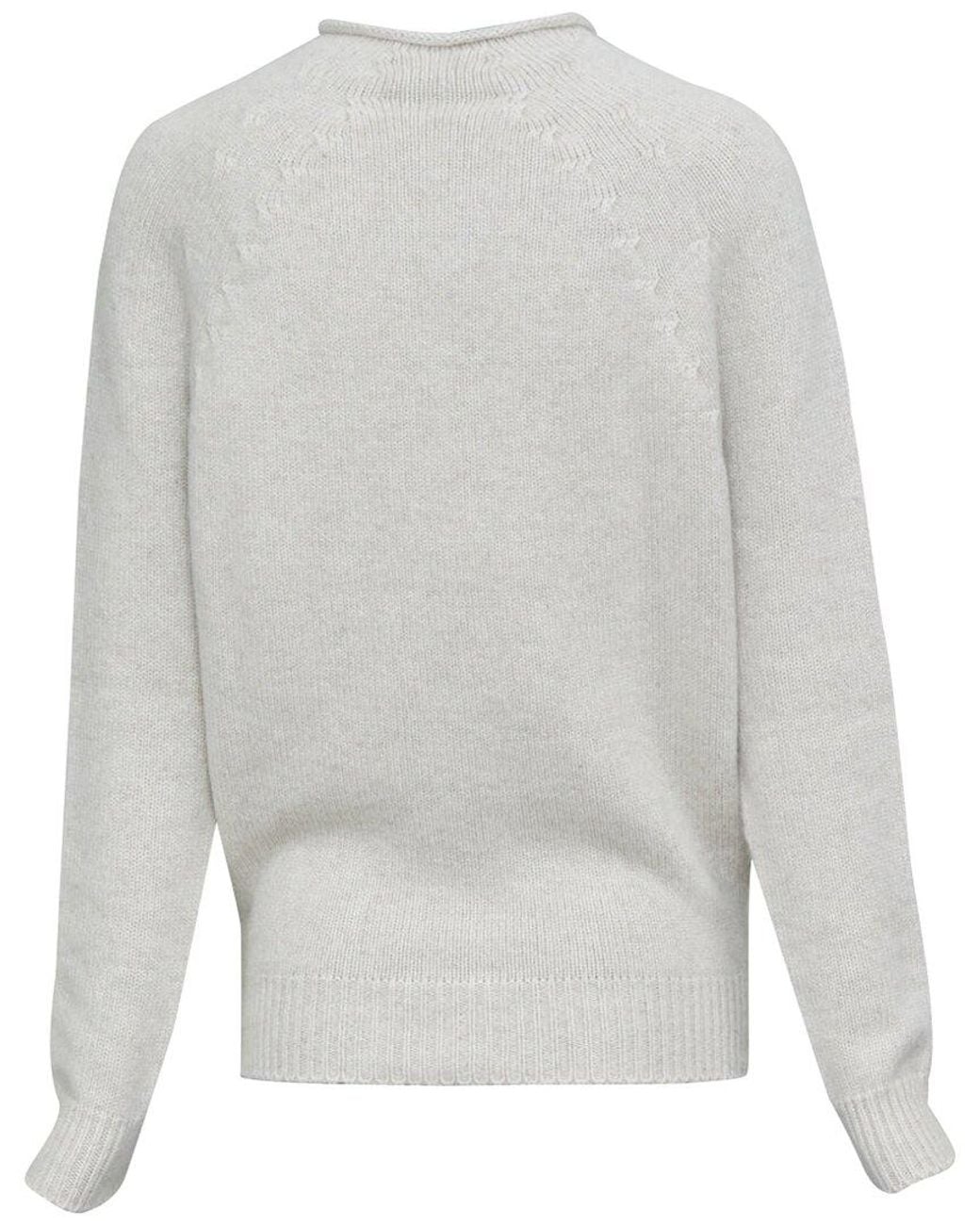 Céline Gray Cashmere Crewneck Sweater, Size Int (Authentic Pre-Loved)