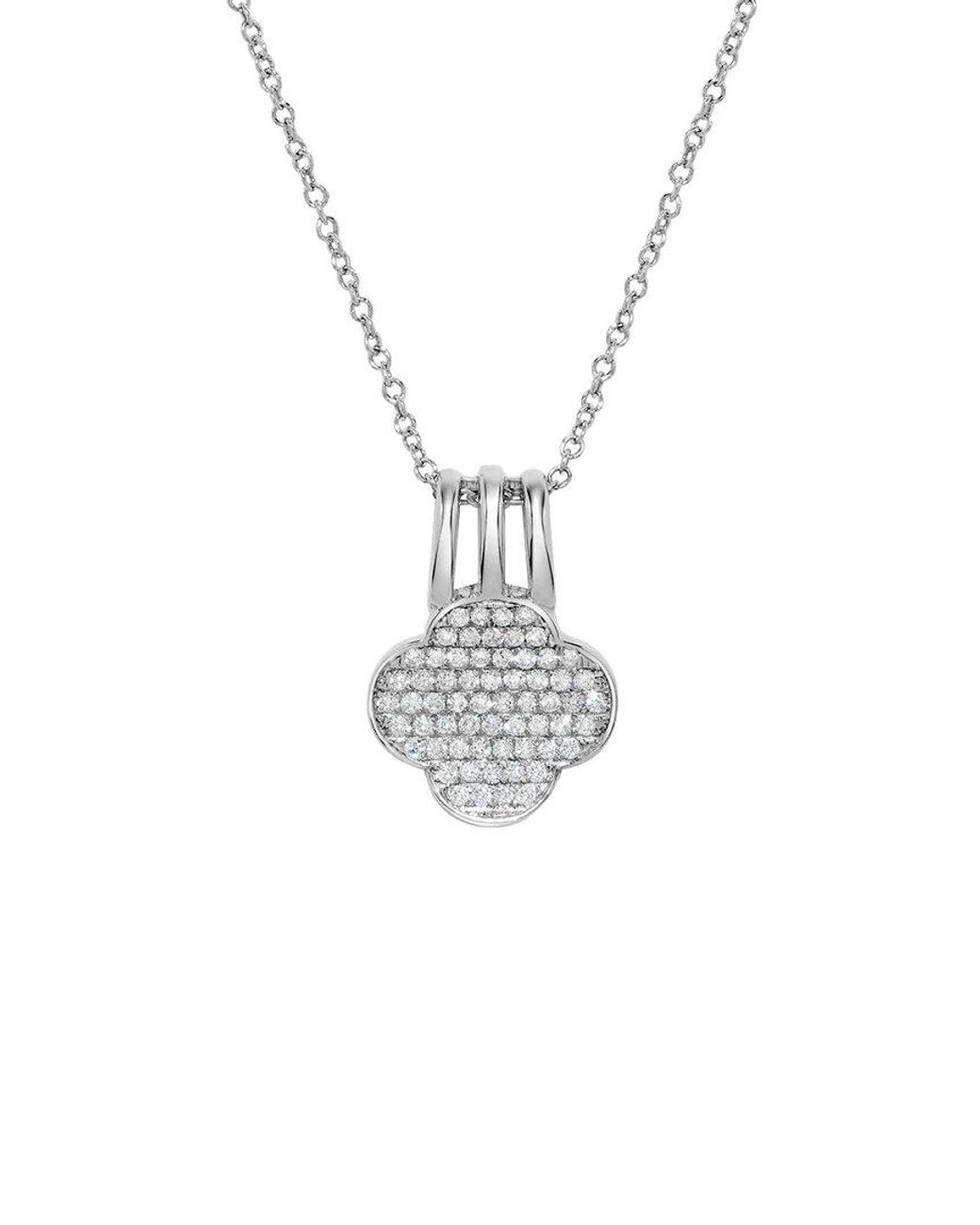 H.J. Namdar White 14K 0.45 Ct. Tw. Diamond Pave Necklace
