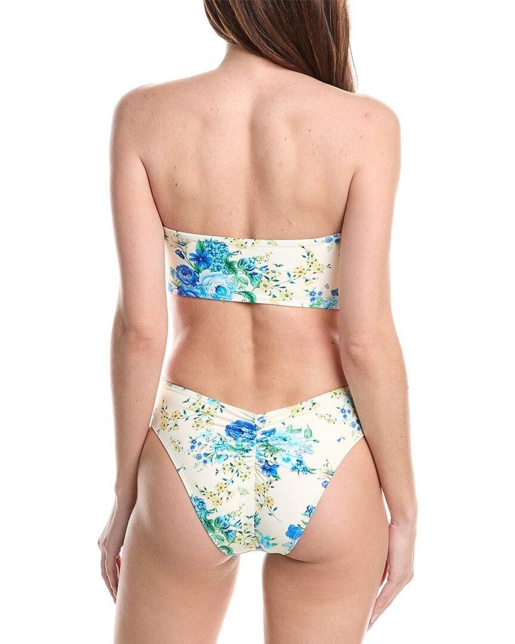 VYB Blue Robbie Bandeau Ruched Back One-Piece