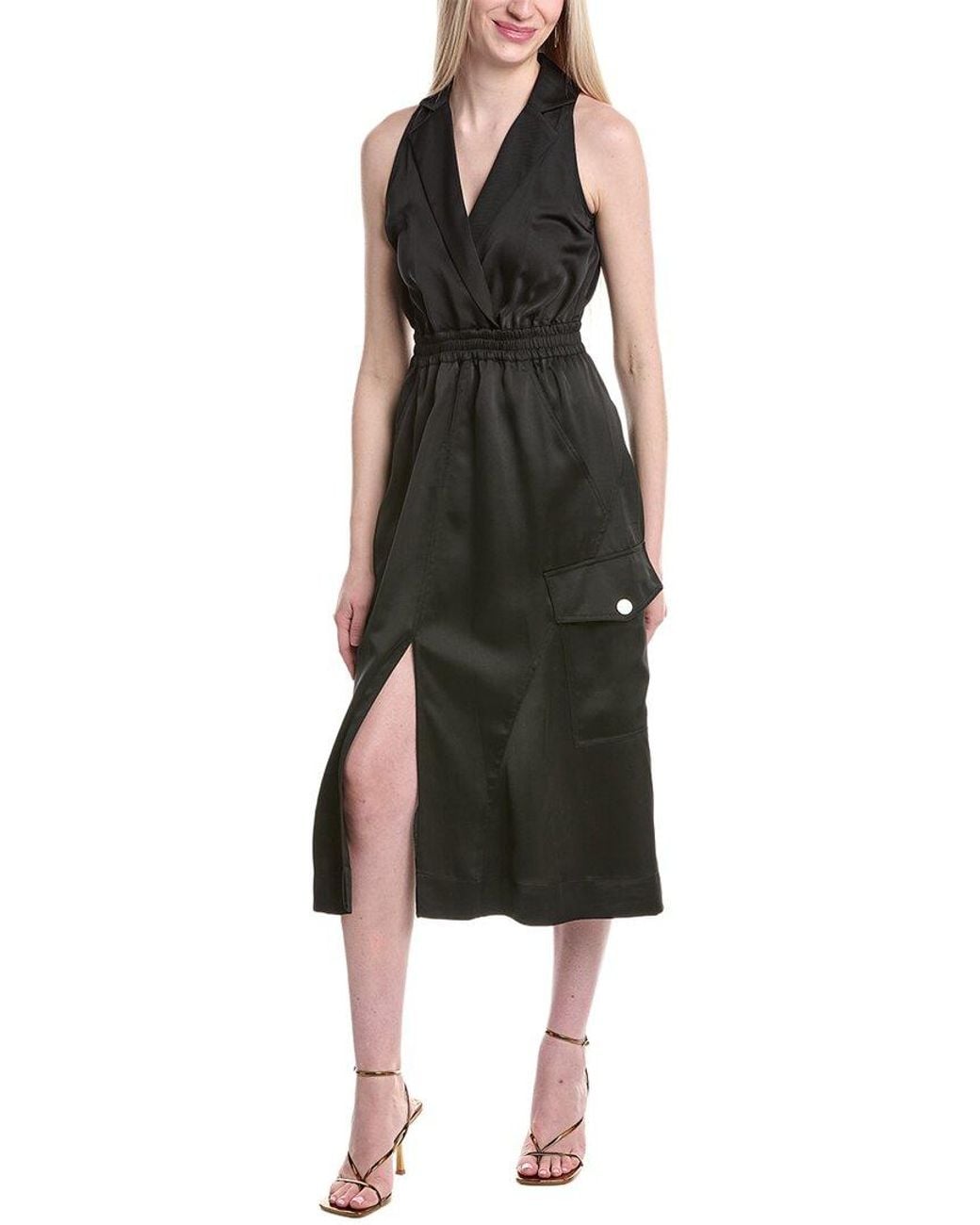 Ramy Brook Black Nikia Midi Dress