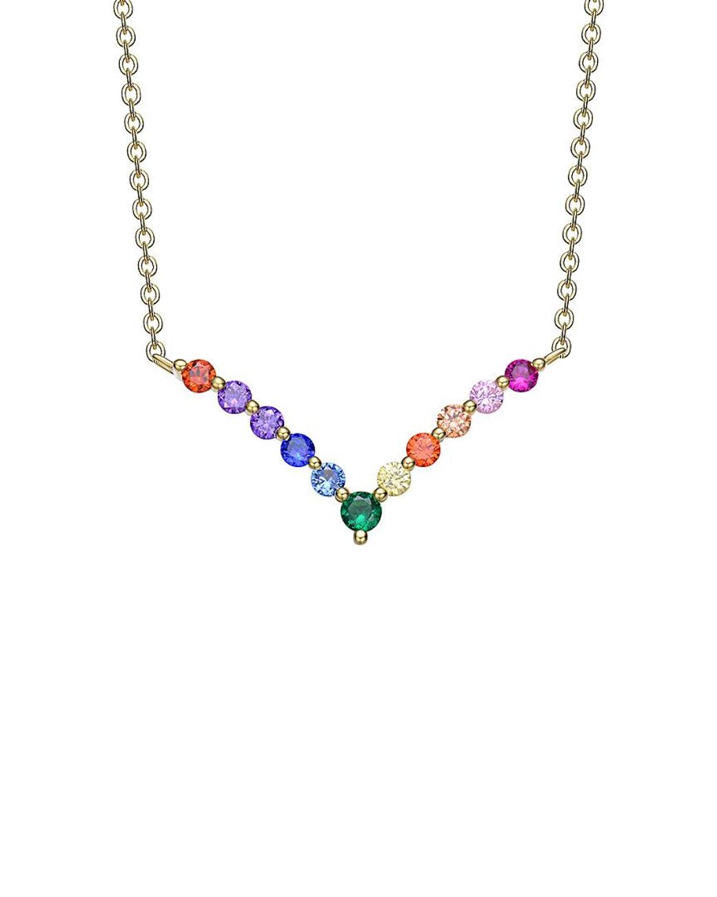 Genevive Jewelry Metallic 14k Over Silver Necklace