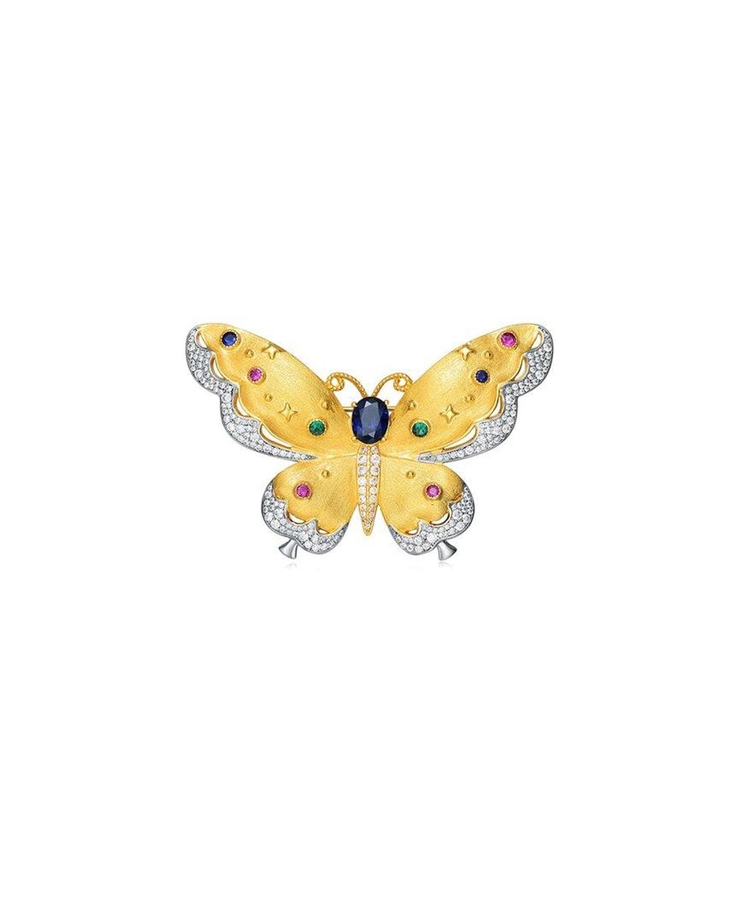 Rachel Glauber Metallic Two-Tone Plated Cz Pin
