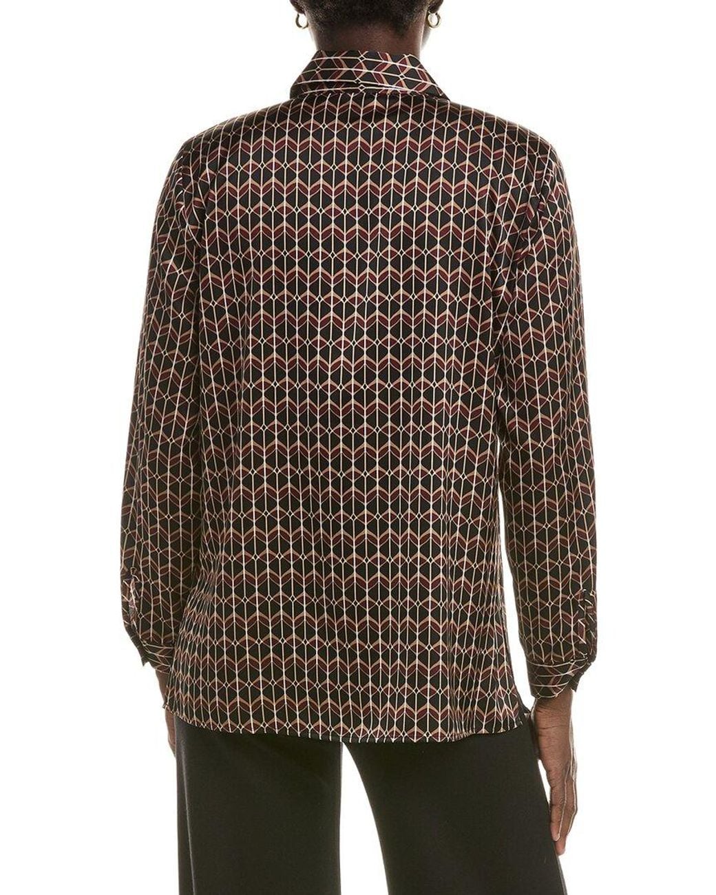 Anne Klein Brown Collared Shirt