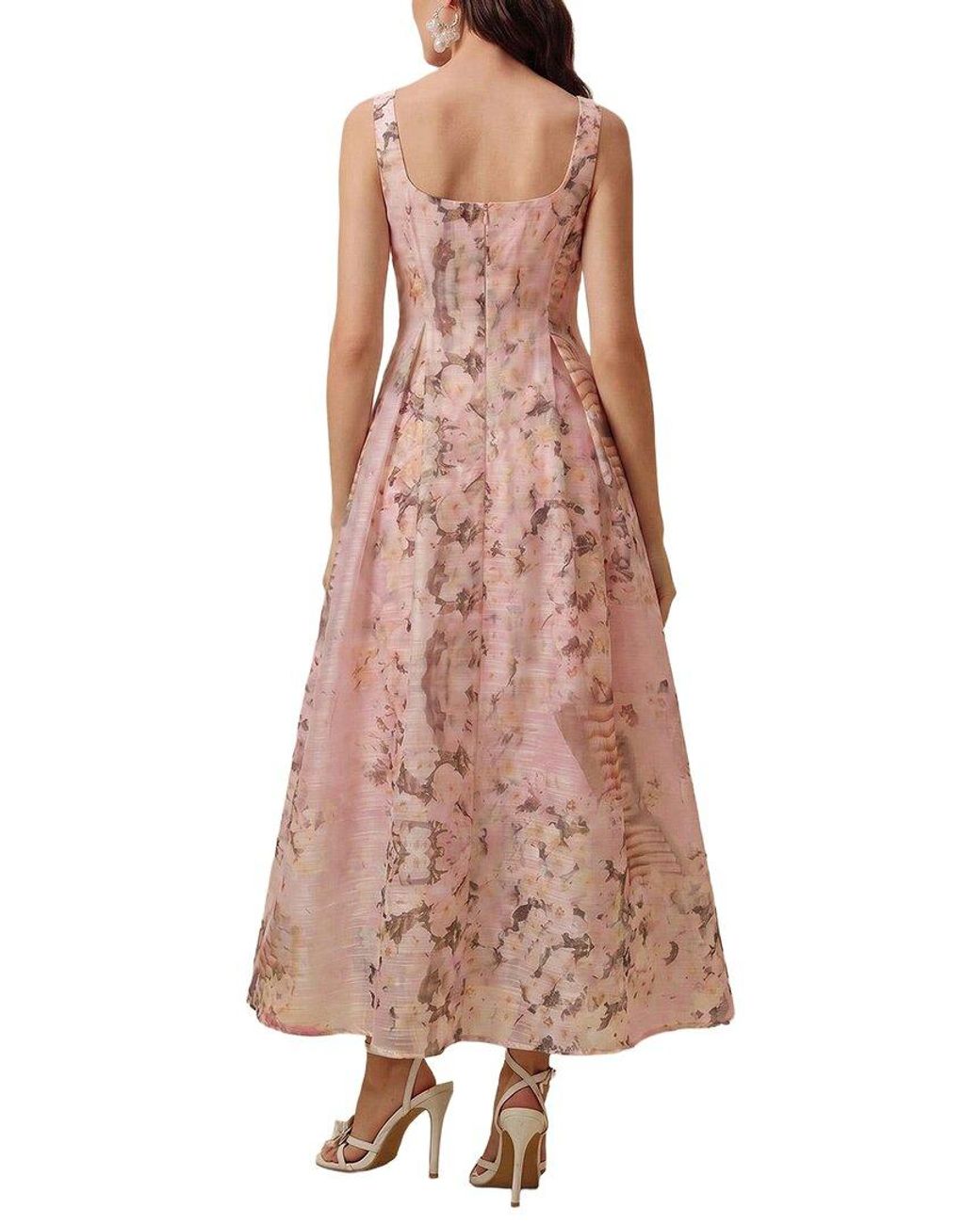 COLON DIANA Pink Midi Dress