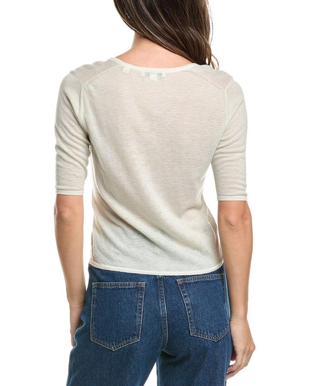 Vince Gray Micro Stripe Cardigan