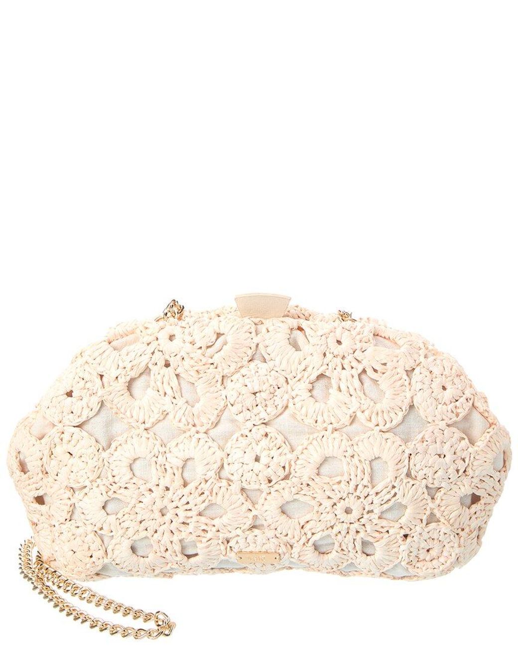 Rafe New York Natural Aya Raffia Clutch