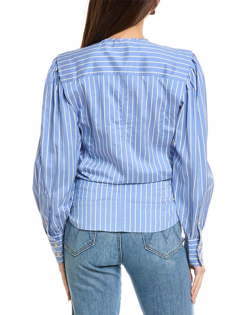 Isabel Marant Blue Isabel Marant E'Toile Brunille Silk Blouse