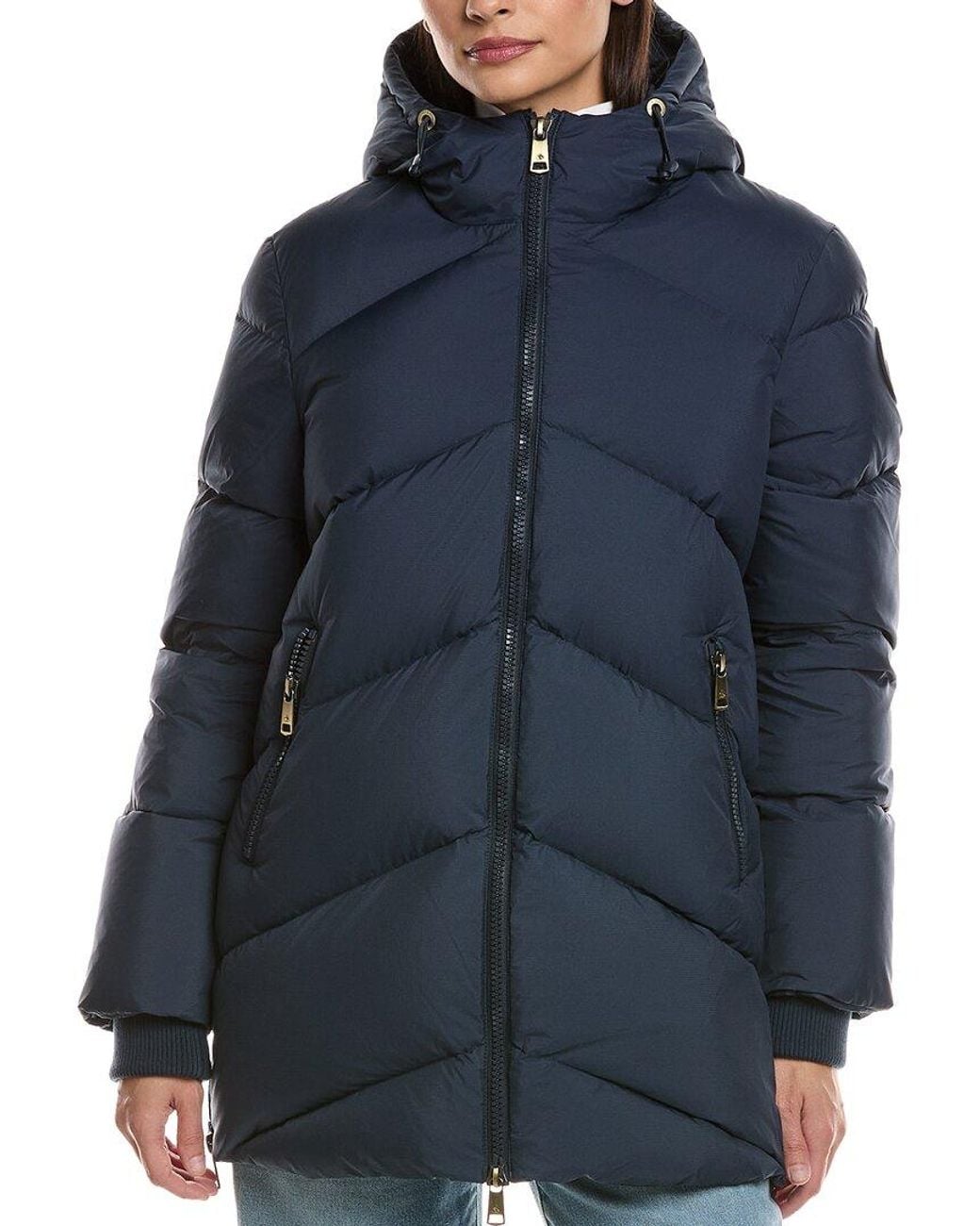 Scotch & Soda Blue Fallon Boxy Puffer Coat