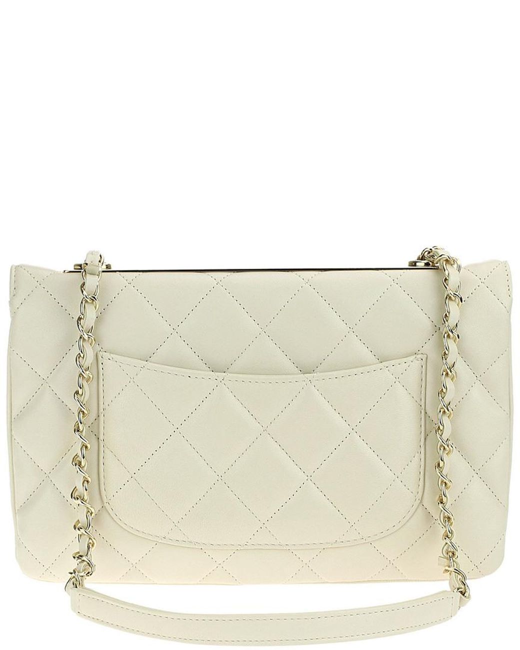 Chanel Beige Lambskin Leather Trendy Cc Small Single Flap Bag