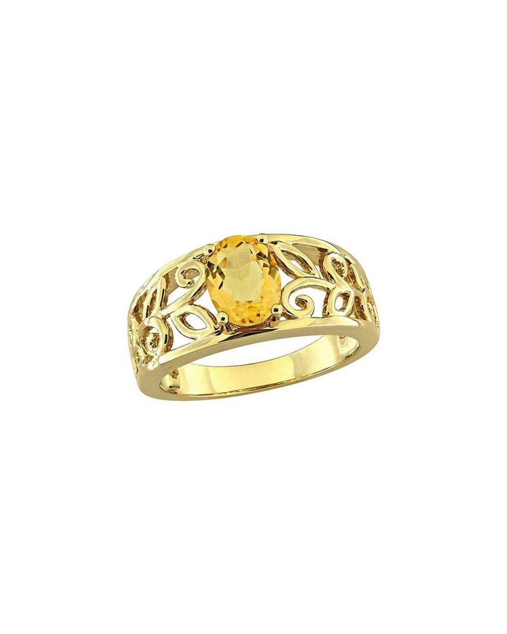 Rina Limor Metallic Over 1.20 Ct. Tw. Citrine Filigree Ring