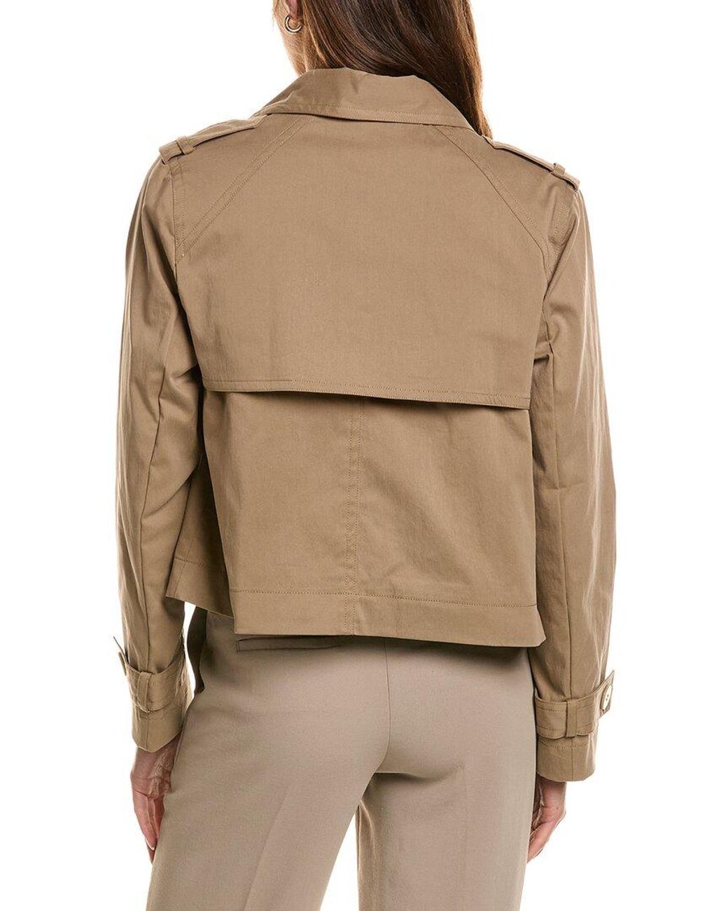 Fleurette Natural Cropped Trench Coat