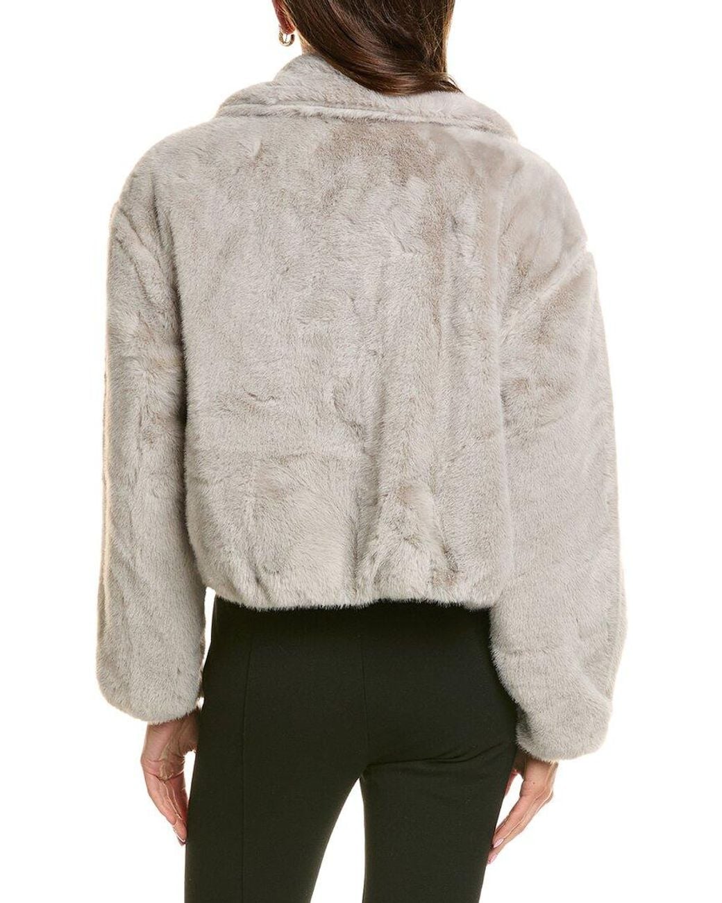 Cece Gray Zip Front Short Blouson Jacket