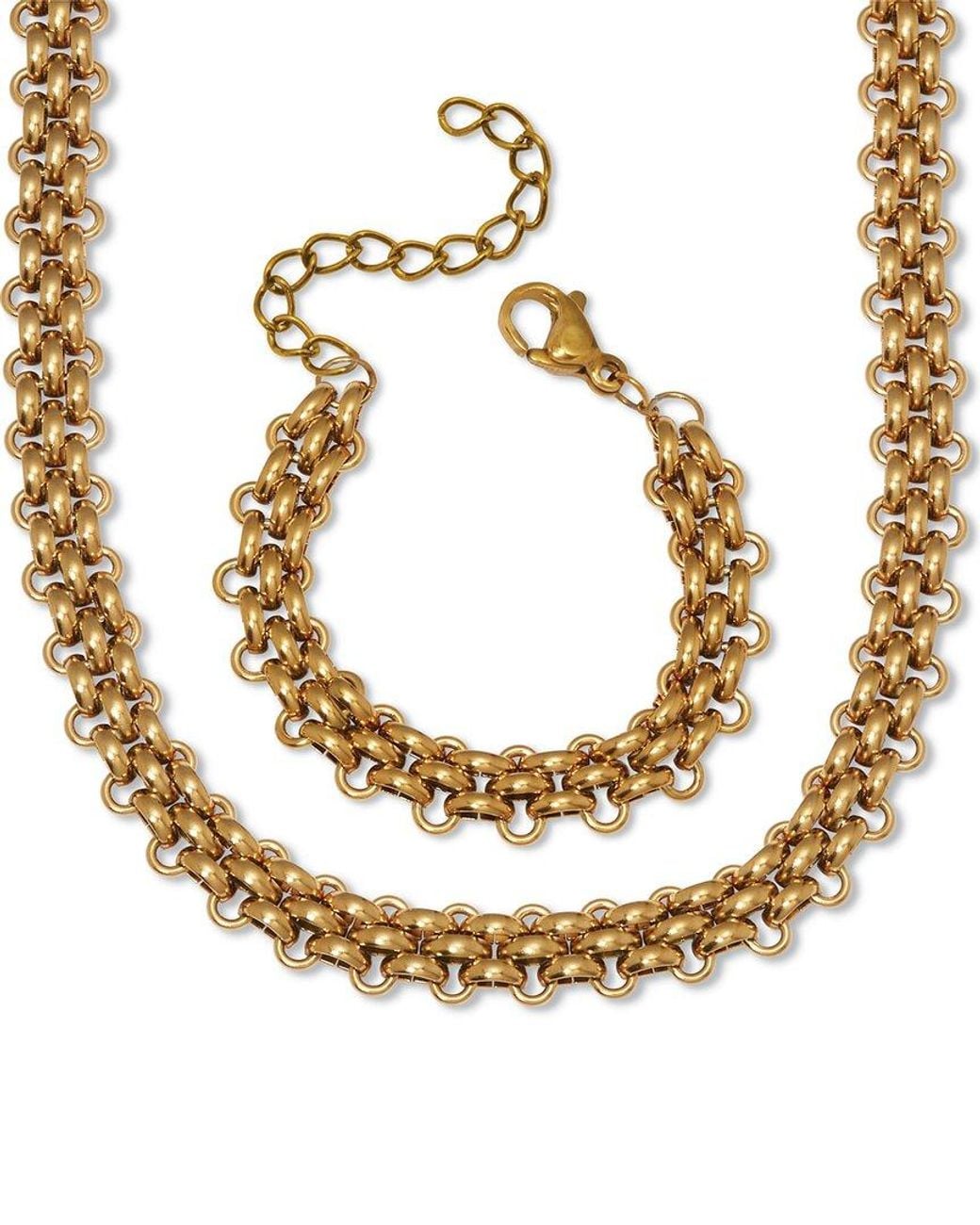 Palmbeach Jewelry Metallic Plated Stainless Steel Necklace